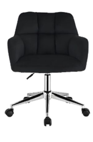 Chaise de bureau  - Velours - Noir - Hauteur réglable - PEGA de Pascal Morabito