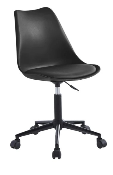 Chaise de bureau - Polypropylène et simili - Noir