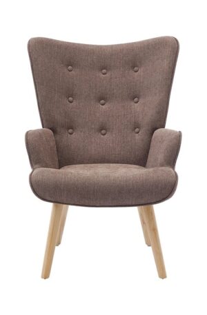 NEW - Fauteuil en tissu taupe VATELY