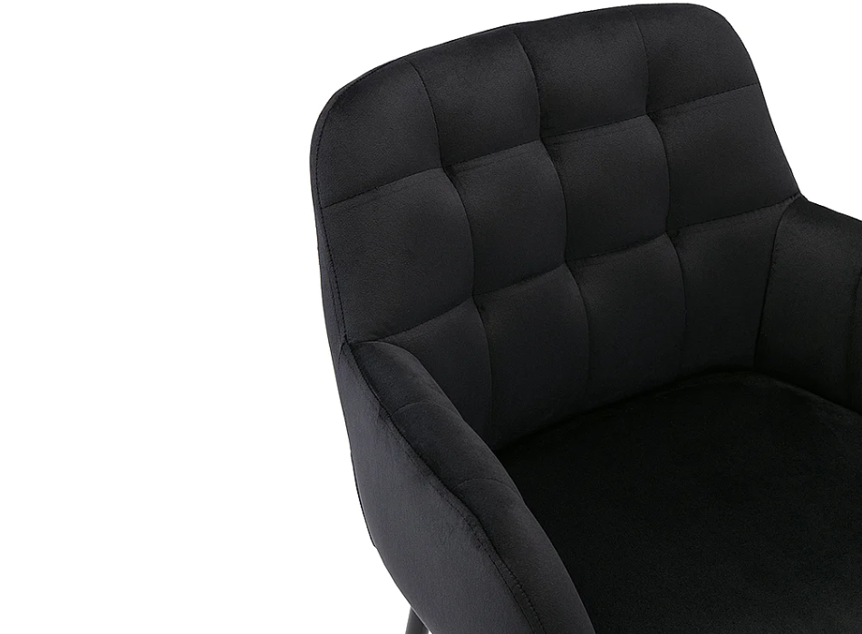 Lot de 2 tabourets de bar en velours et métal - Noir - PEGA de Pascal MORABITO – Image 4