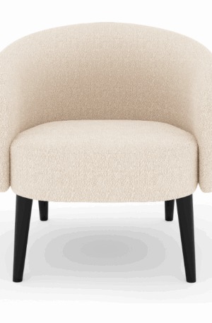 Fauteuil Luna Marie Tissu bouclette Beige SIA HOME
