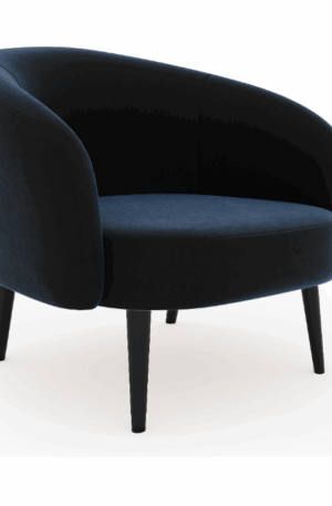 Fauteuil Luna Marie Tissu Noir SIA HOME