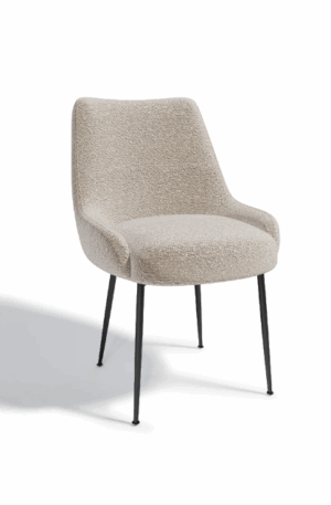 Chaises RAKEL Bouclette pieds noirs