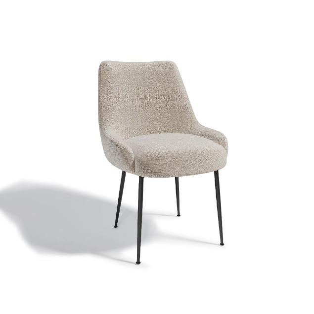 Chaises RAKEL Bouclette pieds noirs