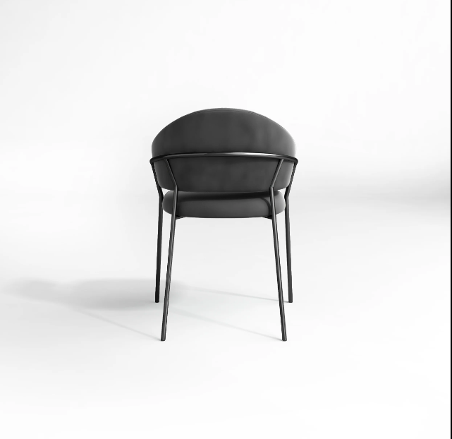 Chaises HANNA Velours pieds noirs