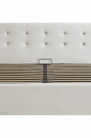 Lits Coffre avec Sommiers 160X200 en Simili cuir blanc