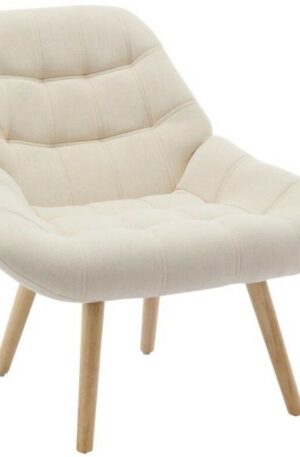 NEW - Fauteuil en tissu beige LUOSTO